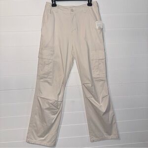 NWT! Altar’d State Cargo Wide Leg High Rise Pant Beige Large